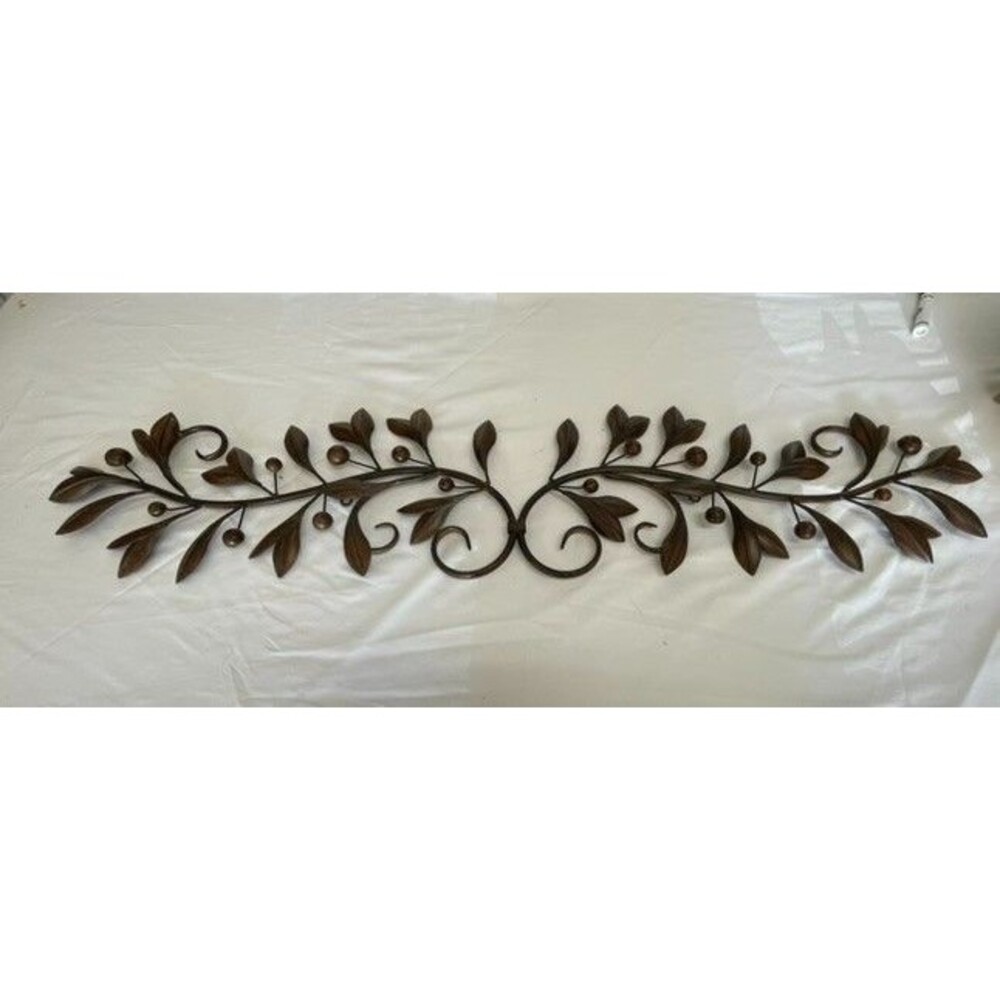 Large Brown Metal Branch Wall Sculpture - Modern Nature Home Decor Art